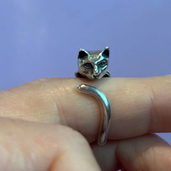 Silver Cat Ring - Picture 4 of 14